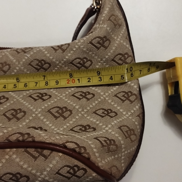 DB Logo Mini Bucket Hobo Bag With Leather Trim - Picture 4 of 14